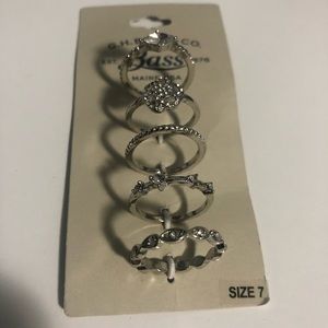 G. H. Bass & Co. Set of 5 Rings Size 7